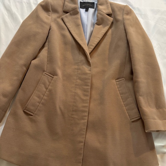 Banana Republic Tan Pea Coat Timeless Silhouette - Picture 2 of 4